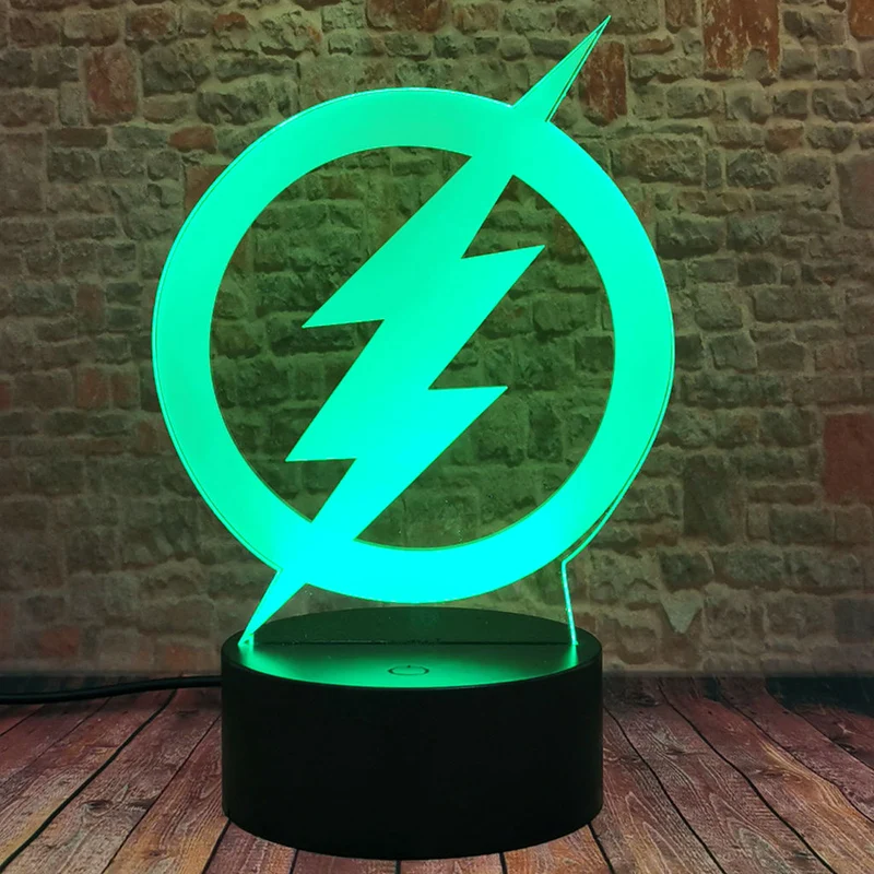 Der Flash Nachtlicht mit Flash Logo und Farbwechsel Effekt