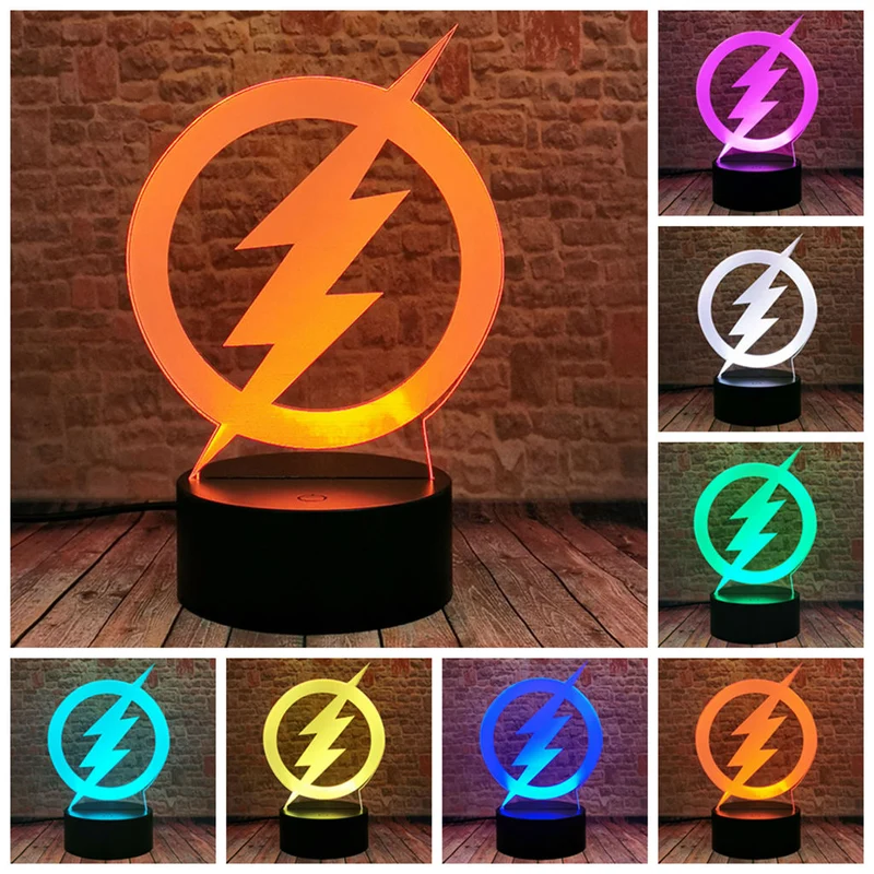 Der Flash Nachtlicht mit Flash Logo und Farbwechsel Effekt