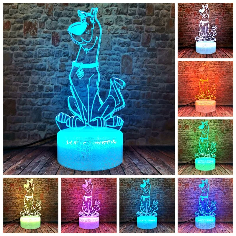 Nachtlampe mit Scooby Doo Motiv und Farbwechsel