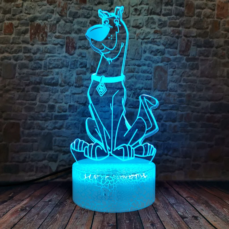 Nachtlampe mit Scooby Doo Motiv und Farbwechsel