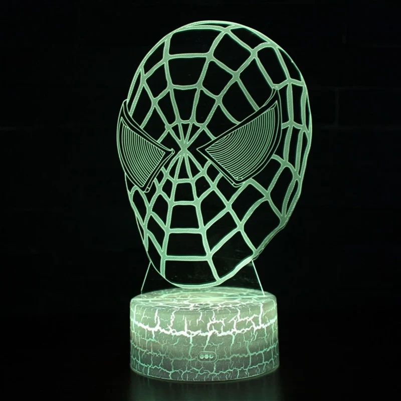 Spiderman Nachttisch Lampe - verschiedene Spider Man Lampen Motive - Farbwechsel