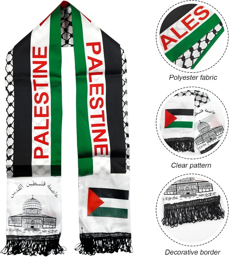 Palästina Flagge Schal 150x90cm Kufiya Tuch Fahne Outdoor Deko Auswahl