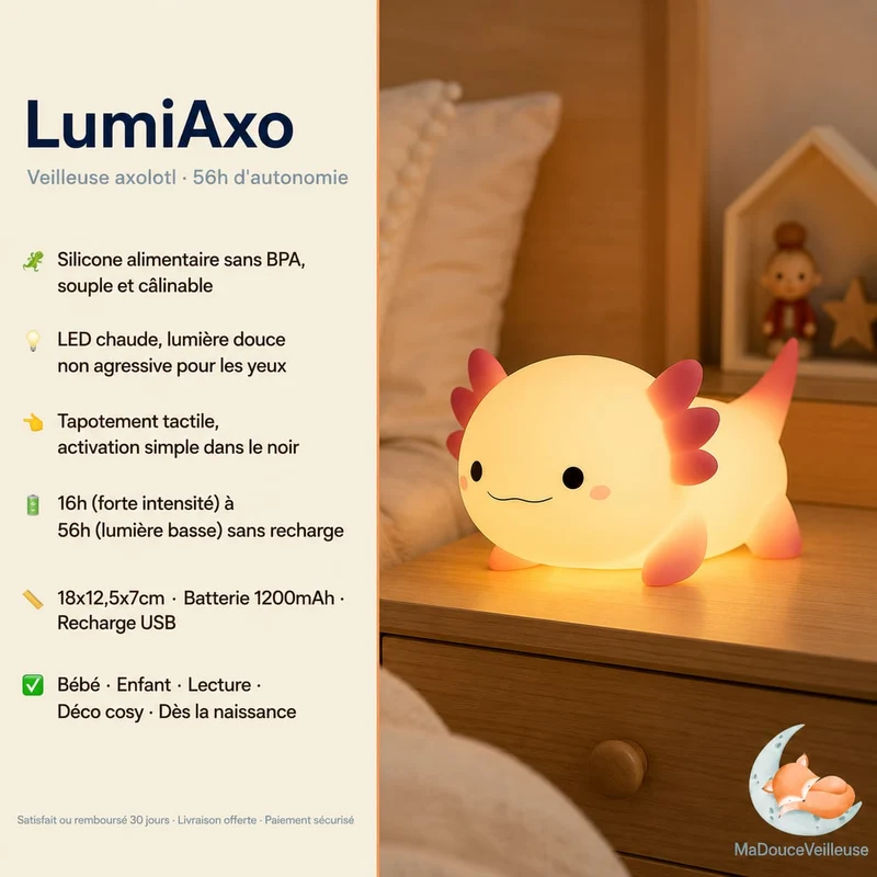 Veilleuse axolotl - LumiAxo