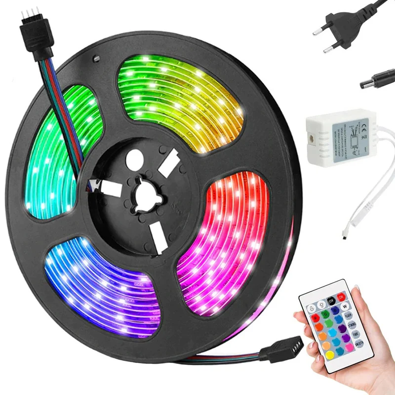 SMD 5050 RGB LED Streifen Set 4,5m IP65 Wasserdicht mit Fernbedienung 🎨✨
