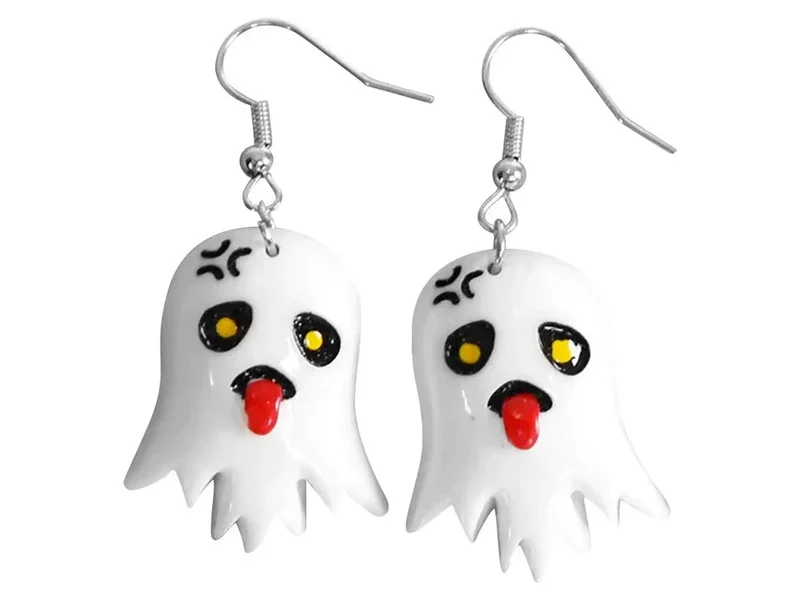 Halloween Ohrringe Geist Kürbis Skelett Bonbon Auge Party Schmuck,2er-Set-1 Paar