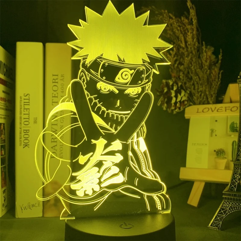 Naruto Uzumaki LED Nachtlampe Sasuke Kakashi Hatake Kids Slaapkamer Nachtlampje Itachi Uchiha