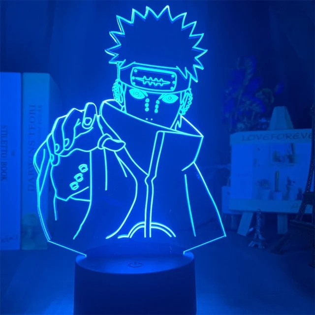 Naruto Uzumaki LED Nachtlampe Sasuke Kakashi Hatake Kids Slaapkamer Nachtlampje Itachi Uchiha