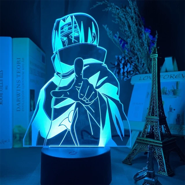 Naruto Uzumaki LED Nachtlampe Sasuke Kakashi Hatake Kids Slaapkamer Nachtlampje Itachi Uchiha