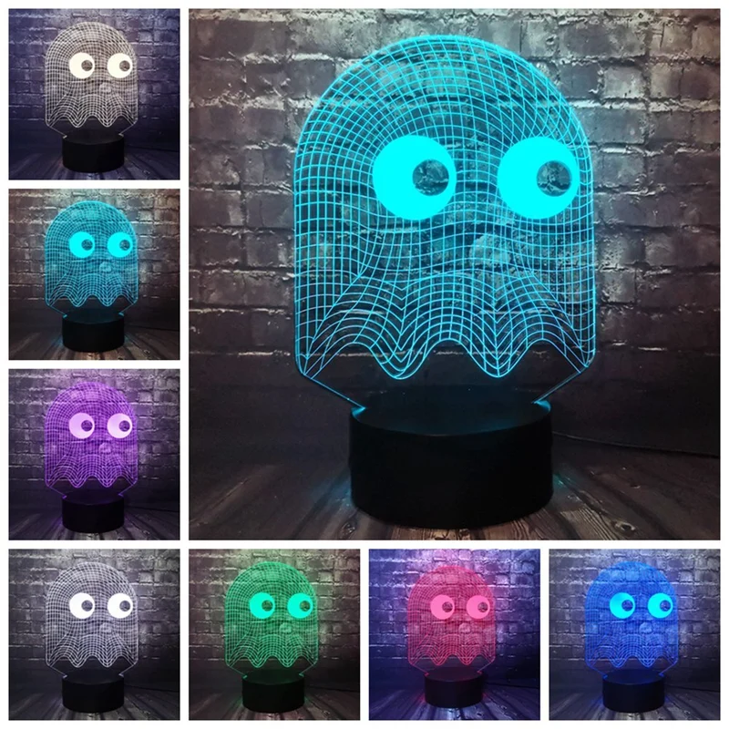 Pacman Lampe mit Farbwechsel und 3D Effekt