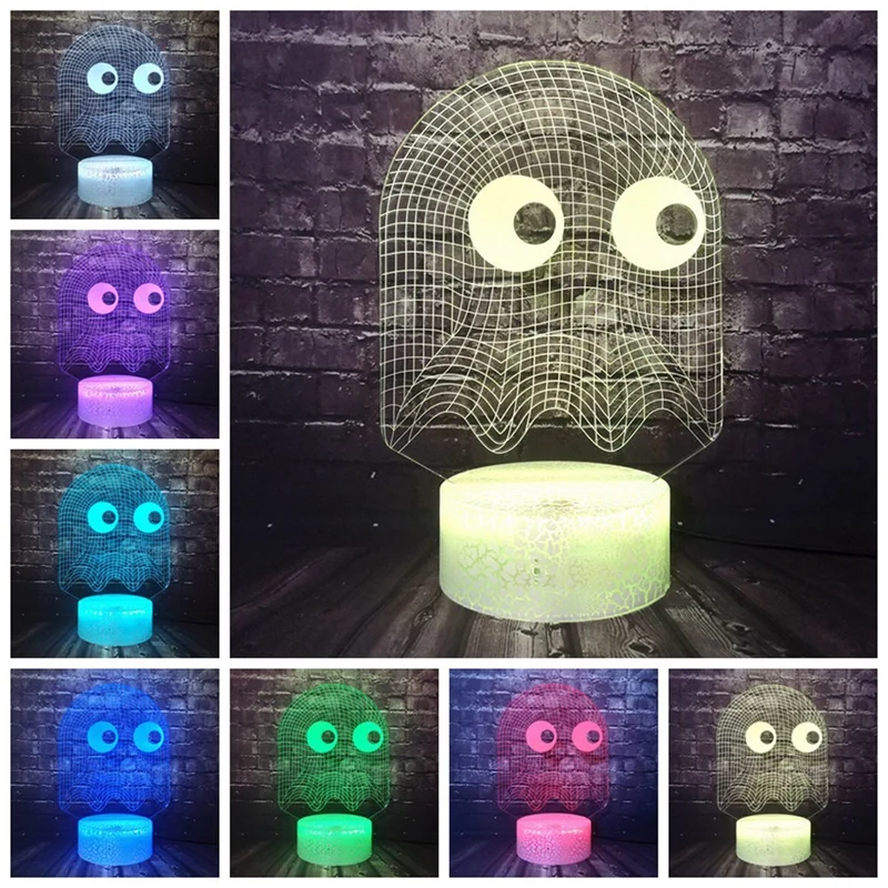 Pacman Lampe mit Farbwechsel und 3D Effekt