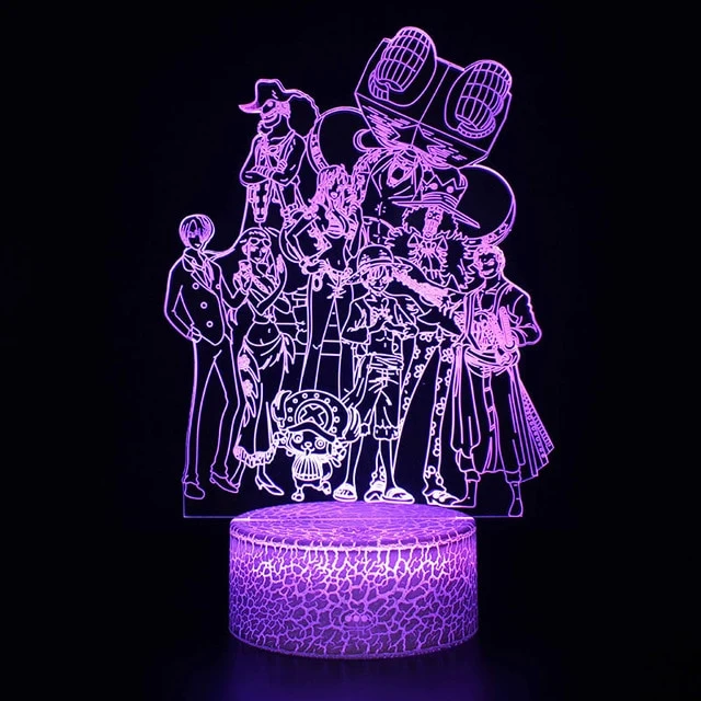 One Piece Anime 3D Lampe mit Farbwechsel - verschiedene Motive