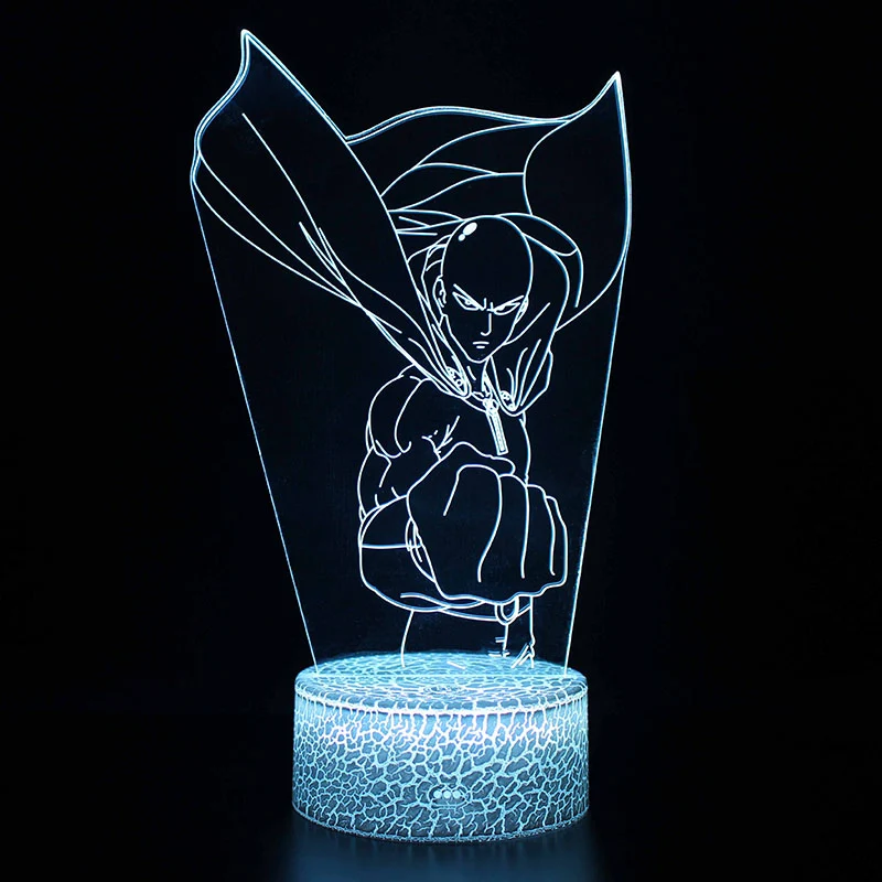 One Punch Man 3D LED Lampe, Farbwechsel Effekt