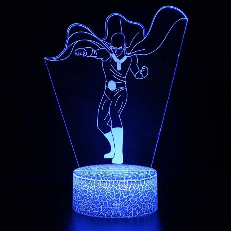 One Punch Man 3D LED Lampe, Farbwechsel Effekt