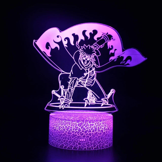 Anime Naruto Uzumaki Lampe, Tischlicht, Nachttischlampe 3D Effekt und Farbwechsel