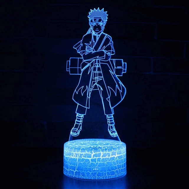 Anime Naruto Uzumaki Lampe, Tischlicht, Nachttischlampe 3D Effekt und Farbwechsel