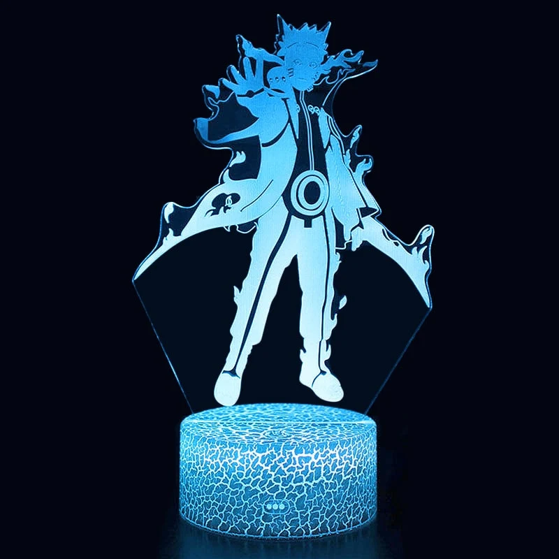 Anime Naruto Uzumaki Lampe, Tischlicht, Nachttischlampe 3D Effekt und Farbwechsel