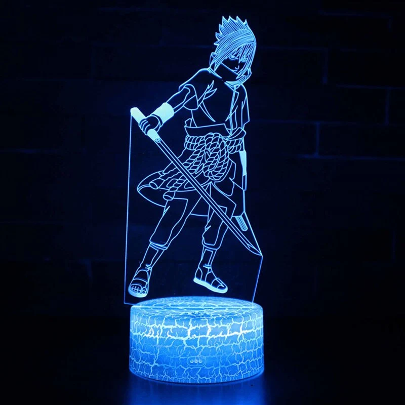 Anime Naruto Uzumaki Lampe, Tischlicht, Nachttischlampe 3D Effekt und Farbwechsel