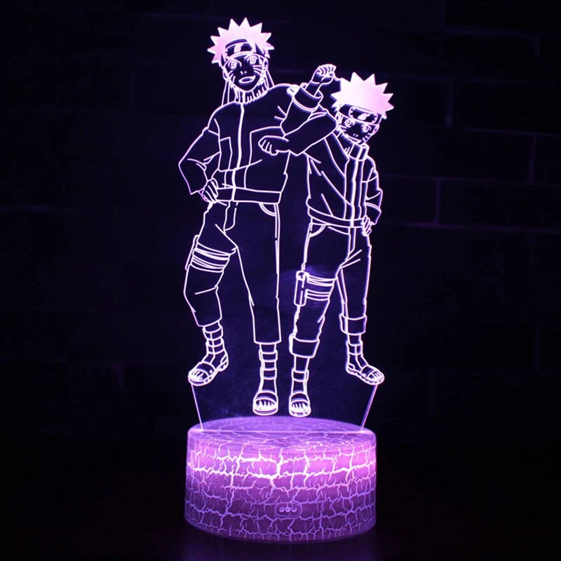 Anime Naruto Uzumaki Lampe, Tischlicht, Nachttischlampe 3D Effekt und Farbwechsel
