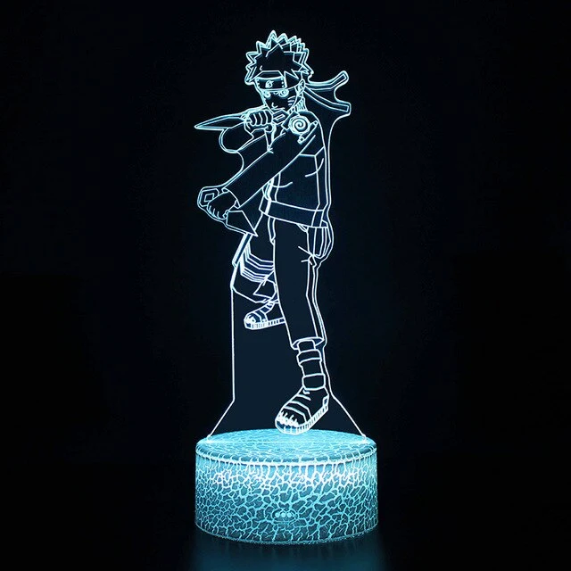 Anime Naruto Uzumaki Lampe, Tischlicht, Nachttischlampe 3D Effekt und Farbwechsel