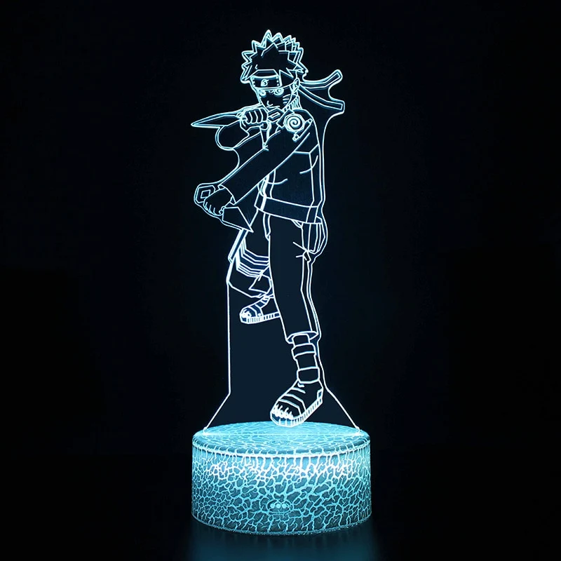 Anime Naruto Uzumaki Lampe, Tischlicht, Nachttischlampe 3D Effekt und Farbwechsel