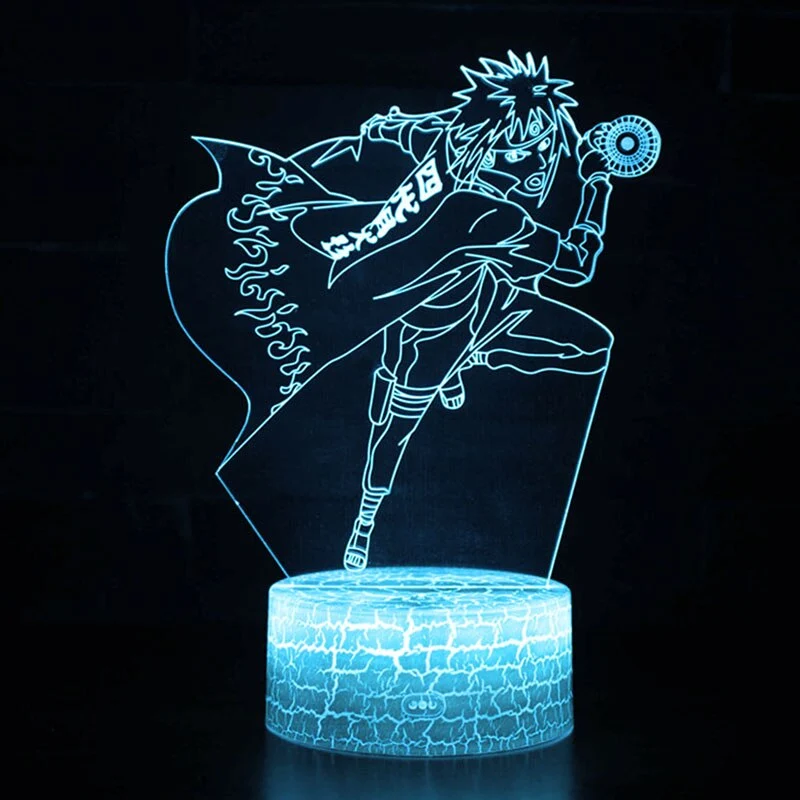 Anime Naruto Uzumaki Lampe, Tischlicht, Nachttischlampe 3D Effekt und Farbwechsel