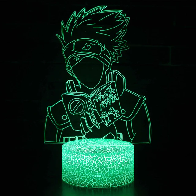 Anime Naruto Uzumaki Lampe, Tischlicht, Nachttischlampe 3D Effekt und Farbwechsel