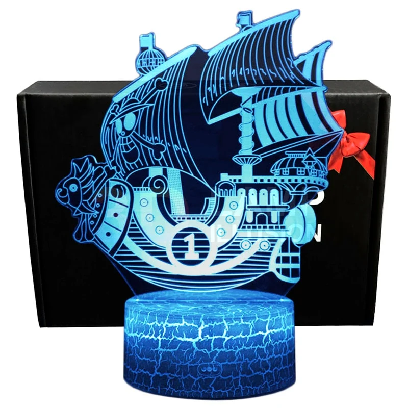 One Piece Nacht Licht, Lampe mit Farbwechsel und 3D Effekt