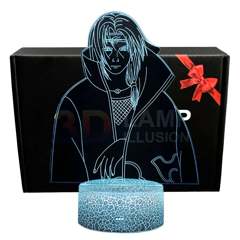 Naruto Lampe, Nachtlicht, Tischlampe mit magischen 3D Effekt und Farbwechsel