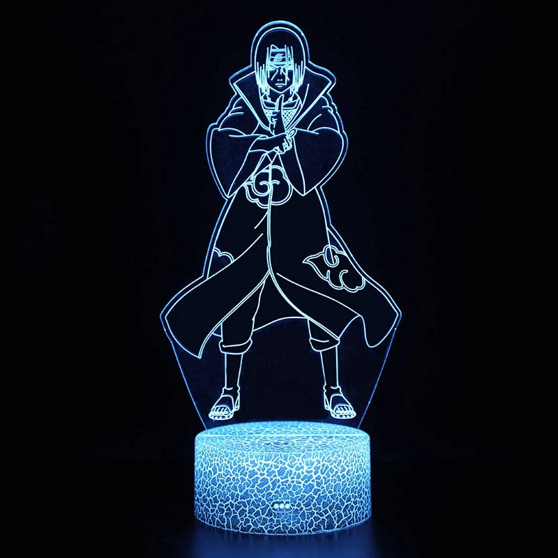 Naruto Lampe, Nachtlicht, Tischlampe mit magischen 3D Effekt und Farbwechsel
