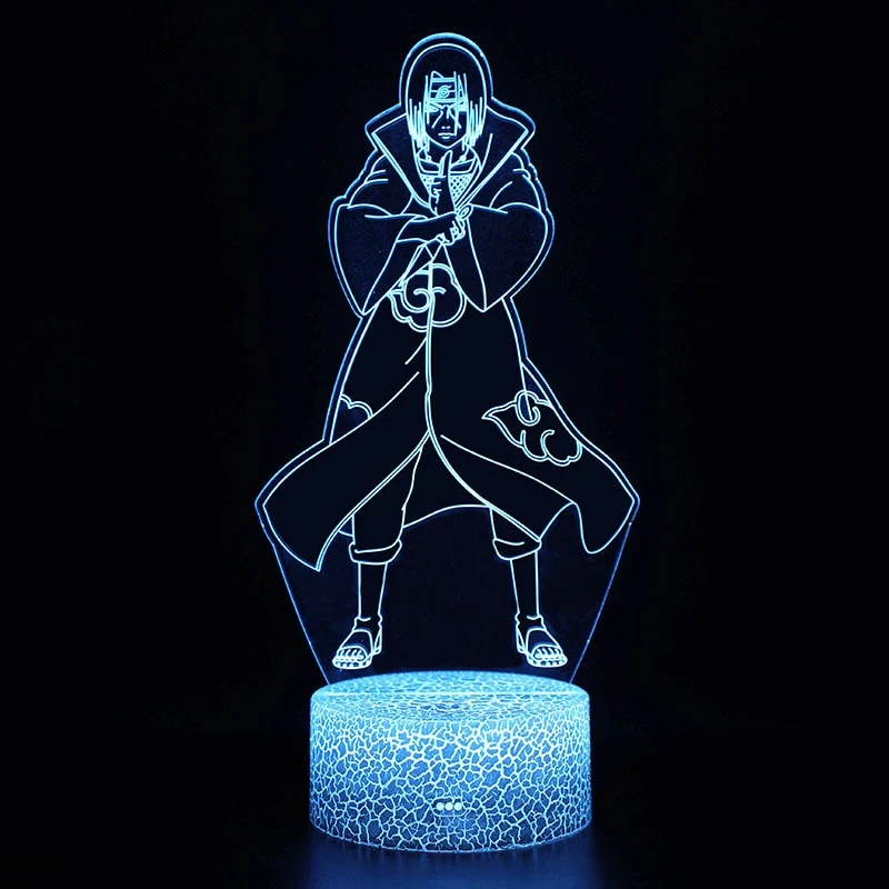 Naruto Lampe, Nachtlicht, Tischlampe mit magischen 3D Effekt und Farbwechsel