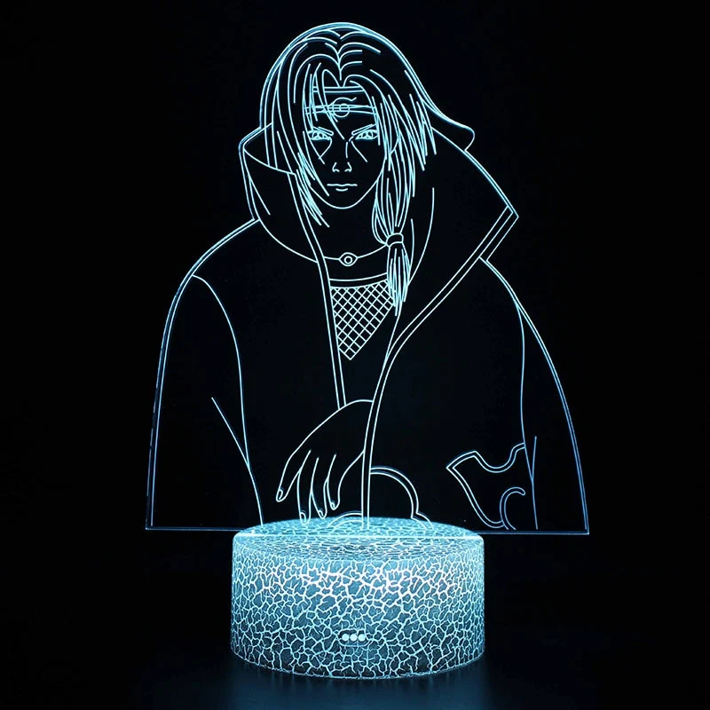 Naruto Lampe, Nachtlicht, Tischlampe mit magischen 3D Effekt und Farbwechsel
