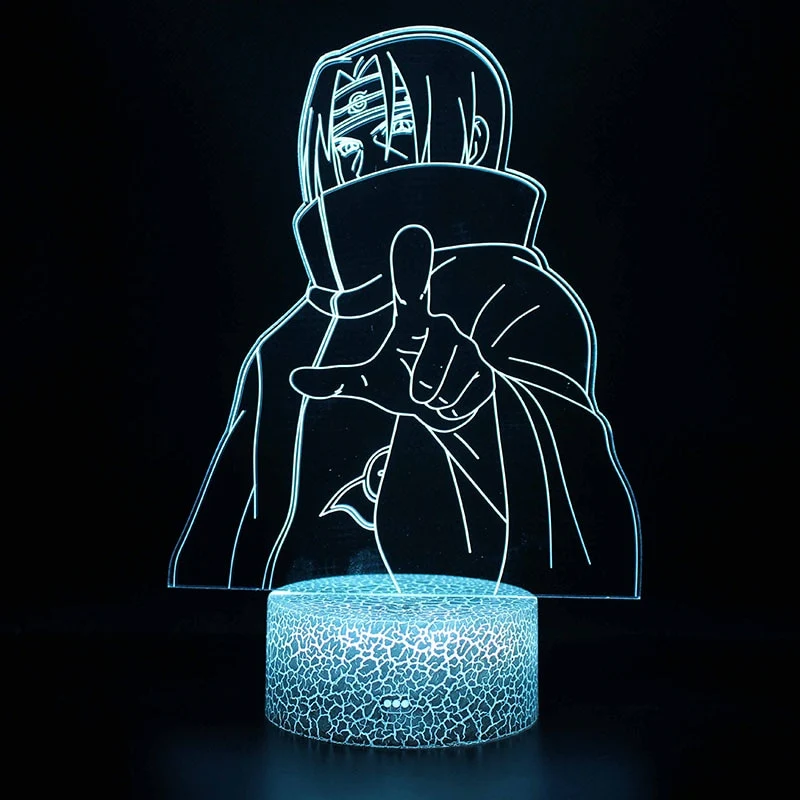 Naruto Lampe, Nachtlicht, Tischlampe mit magischen 3D Effekt und Farbwechsel