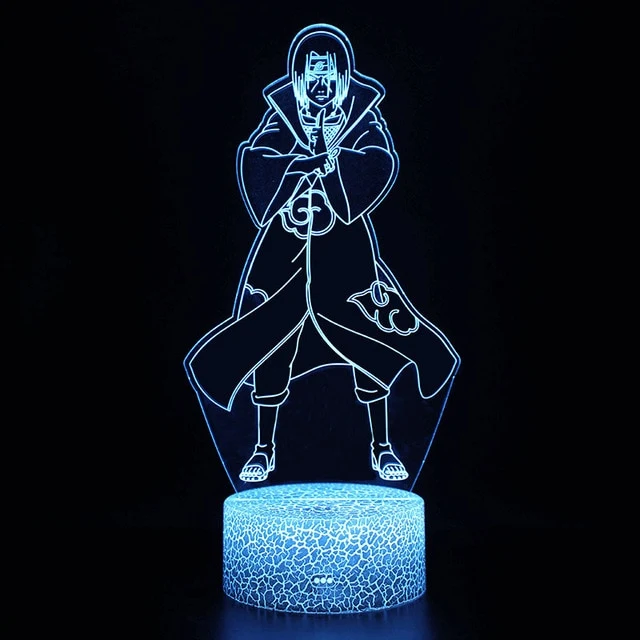 Naruto Lampe, Nachtlicht, Tischlampe mit magischen 3D Effekt und Farbwechsel