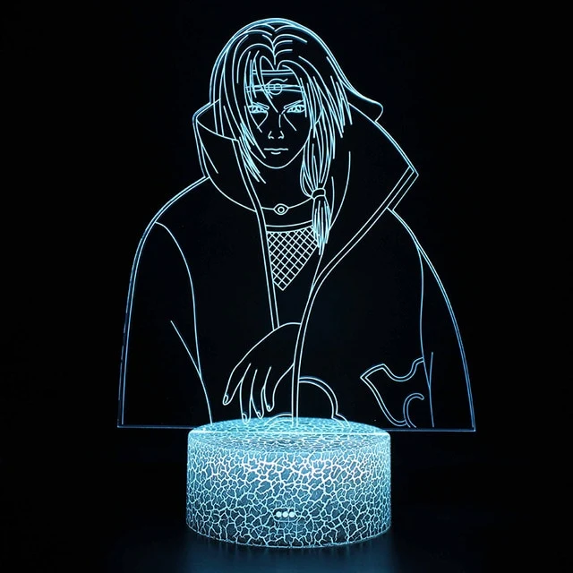 Naruto Lampe, Nachtlicht, Tischlampe mit magischen 3D Effekt und Farbwechsel