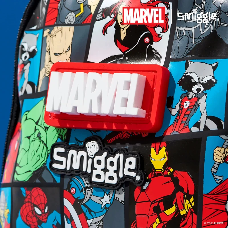 Smiggle Superhelden Schul Rucksack mit Spiderman, Thor, Iron Man etc. Motiv