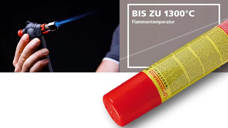 Rothenberger Industrial 4x Nachfüllgas 100 ml – Universal Feuerzeuggas + 5