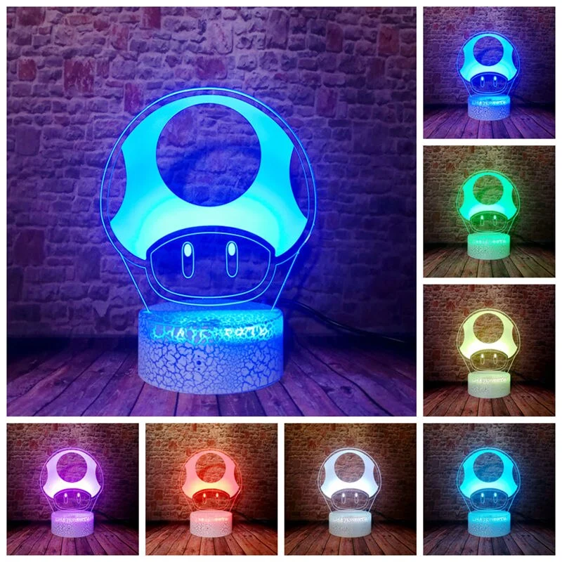 Toad aus Super Mario als Nachtlampe Licht