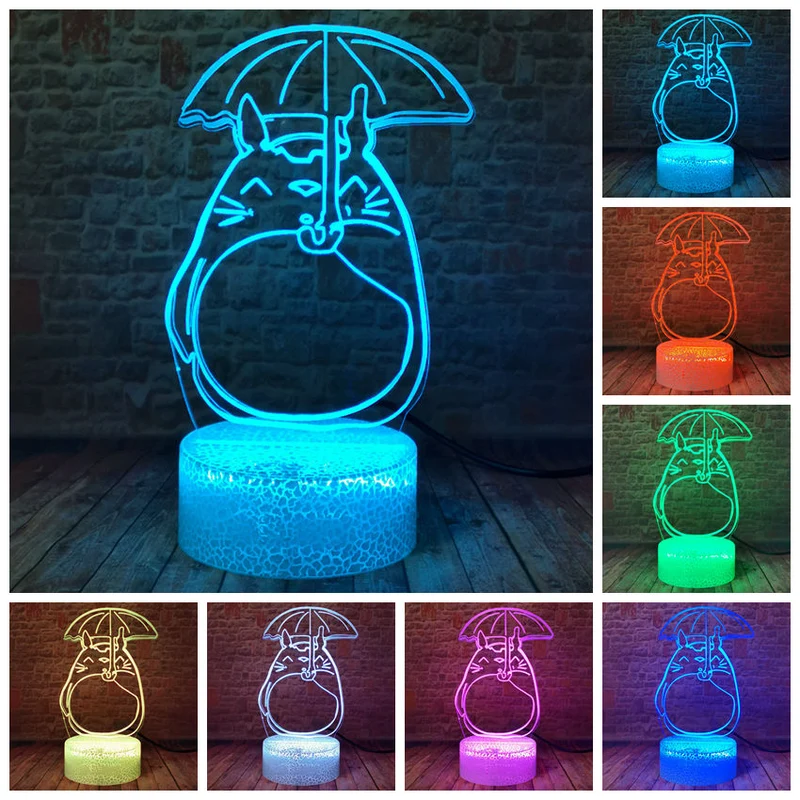 Totoro Nacht Licht mit wechselnden Farben