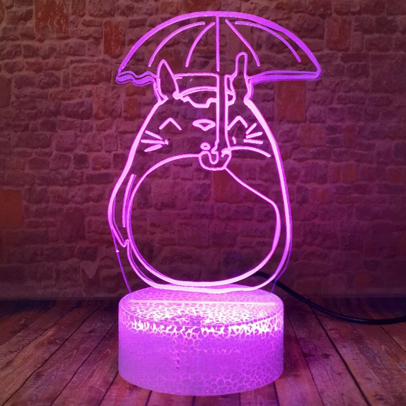 Totoro Nacht Licht mit wechselnden Farben