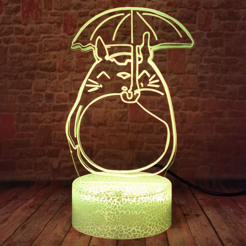 Totoro Nacht Licht mit wechselnden Farben