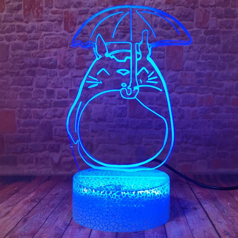 Totoro Nacht Licht mit wechselnden Farben