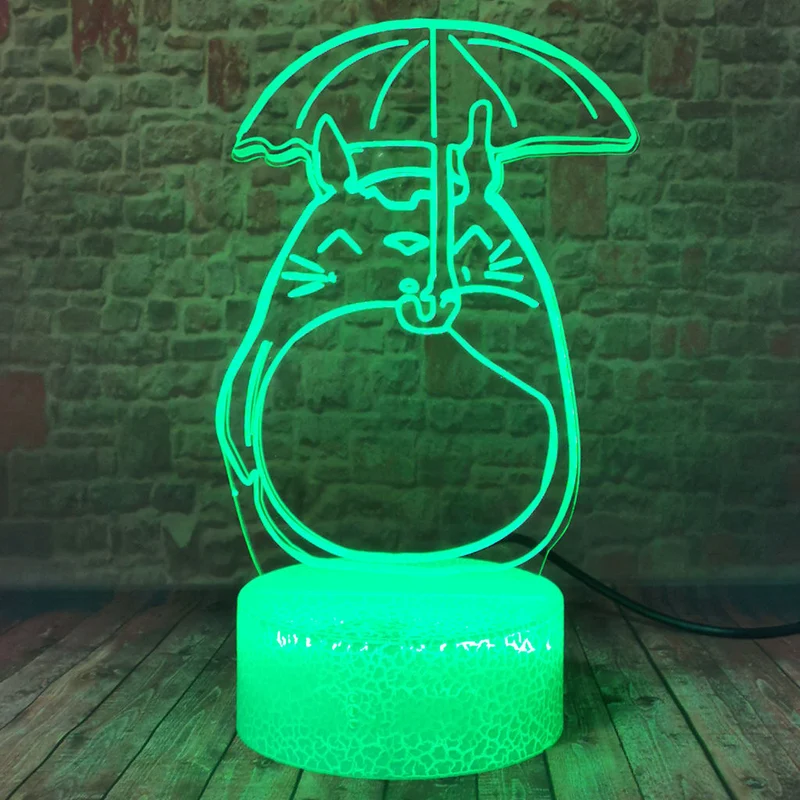 Totoro Nacht Licht mit wechselnden Farben