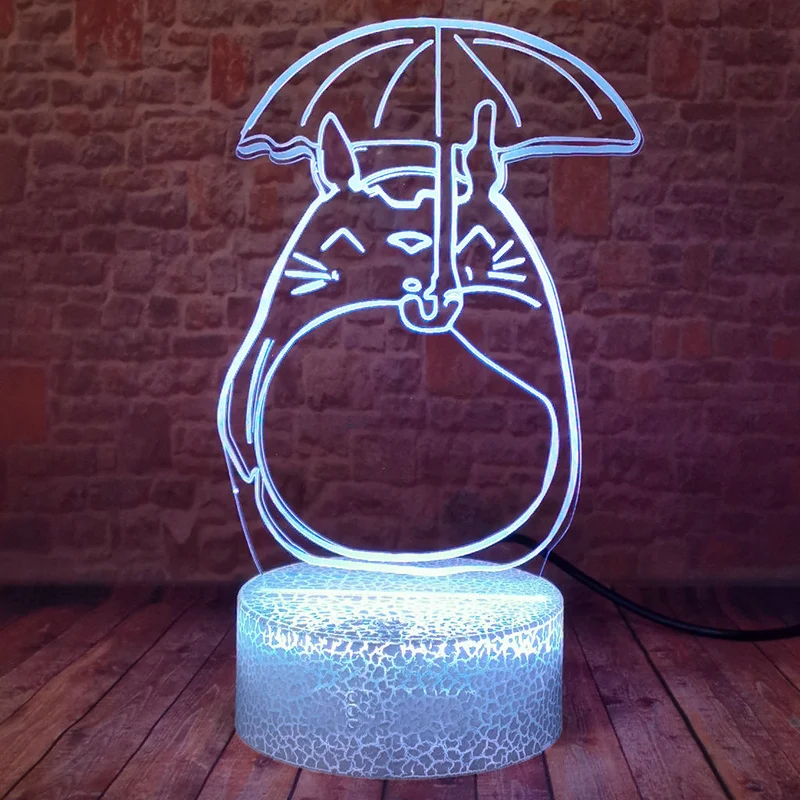 Totoro Nacht Licht mit wechselnden Farben