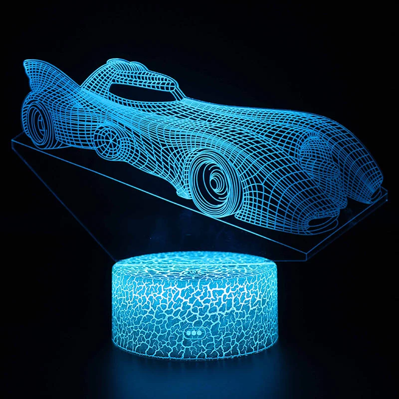 Batmobile 1989 3D Lampe Nachttischlampe, Nachtlicht, Lampe