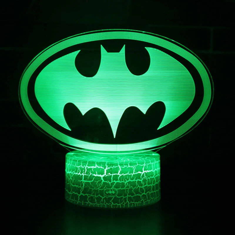Batman Logo Nachtlicht, Nachttischlampe 3D Effekt