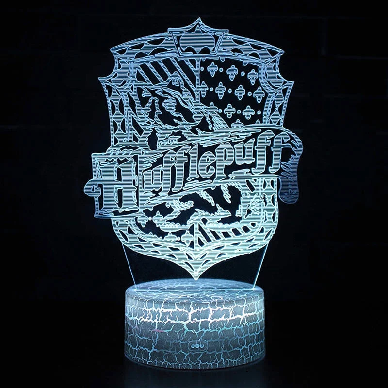 Nachttischlampe mit Harry Potter Motiv, 3D Effekt, Fernbedienung und Farbwechsel