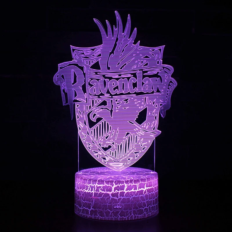 Nachttischlampe mit Harry Potter Motiv, 3D Effekt, Fernbedienung und Farbwechsel