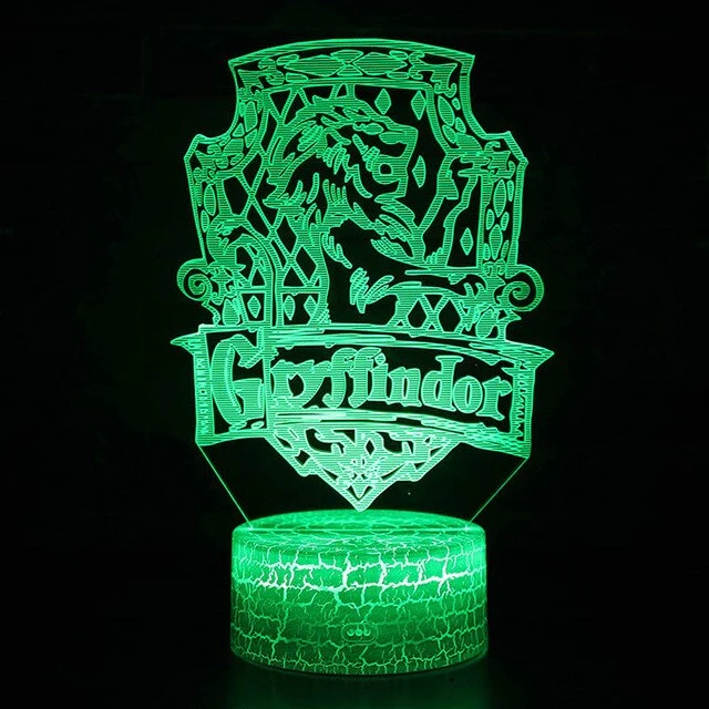 Nachttischlampe mit Harry Potter Motiv, 3D Effekt, Fernbedienung und Farbwechsel