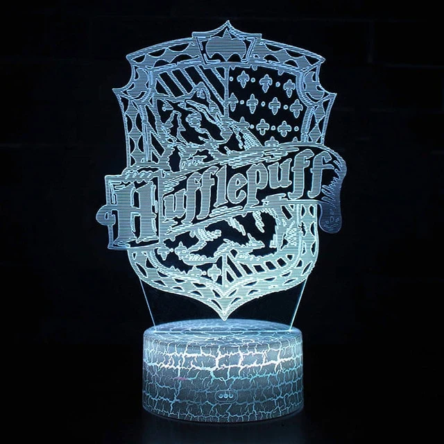 Nachttischlampe mit Harry Potter Motiv, 3D Effekt, Fernbedienung und Farbwechsel