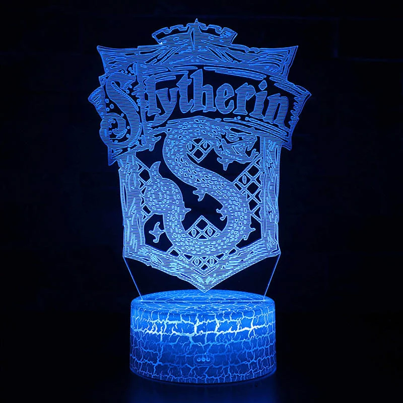 Nachttischlampe mit Harry Potter Motiv, 3D Effekt, Fernbedienung und Farbwechsel